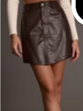 12TH TRIBE FAUX LEATHER SKIRT